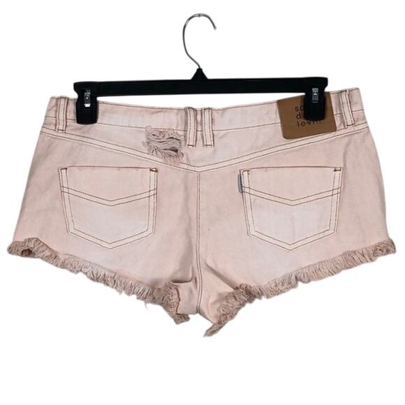 Somedays Lovin Shorts Pink Distressed Studded - Picture 2 of 2